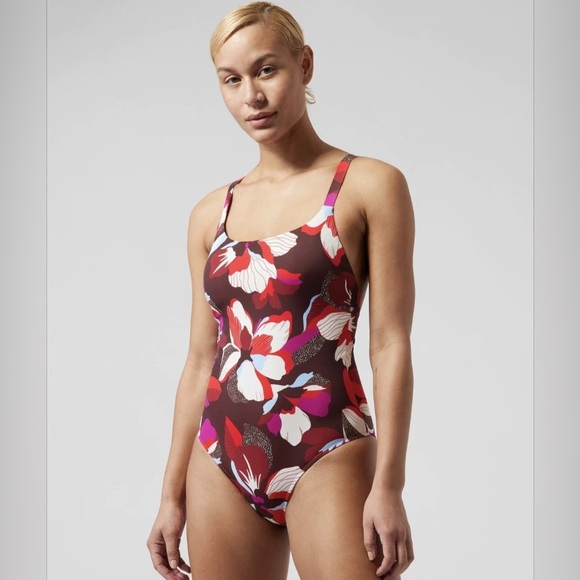 Athleta Other - NWT Athleta Hermosa One Piece Swimsuit Hero Bloom Decadent Chocolate Medium
